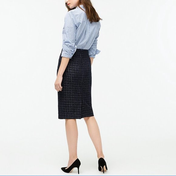 NWT $128 No. 2 Pencil Skirt in Shadow Houndstooth - Picture 2 of 3